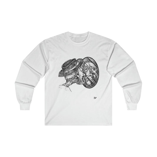 MAN REFLECTION IN MIRROR -- Ultra Cotton Long Sleeve Tee